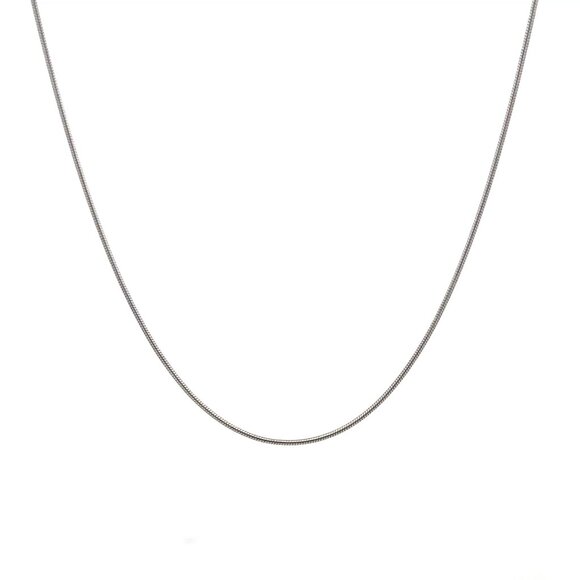 Unbranded Jewelry - 925 Sterling Silver Necklace Snake Chain 0.8mm Made in Italy
